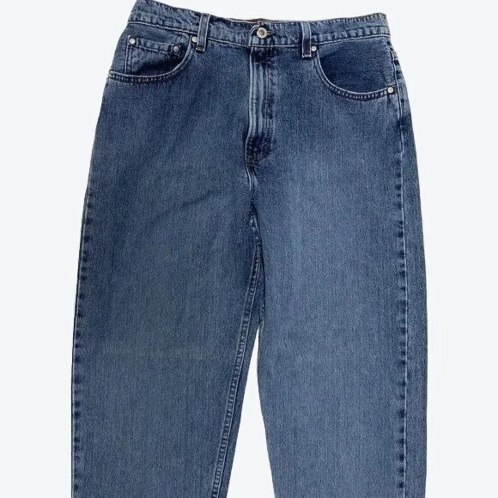 Vintage Levis Silvertab Loose Women's Blue Jeans Medium 13/14 USA 31" x 30" - Picture 2 of 7